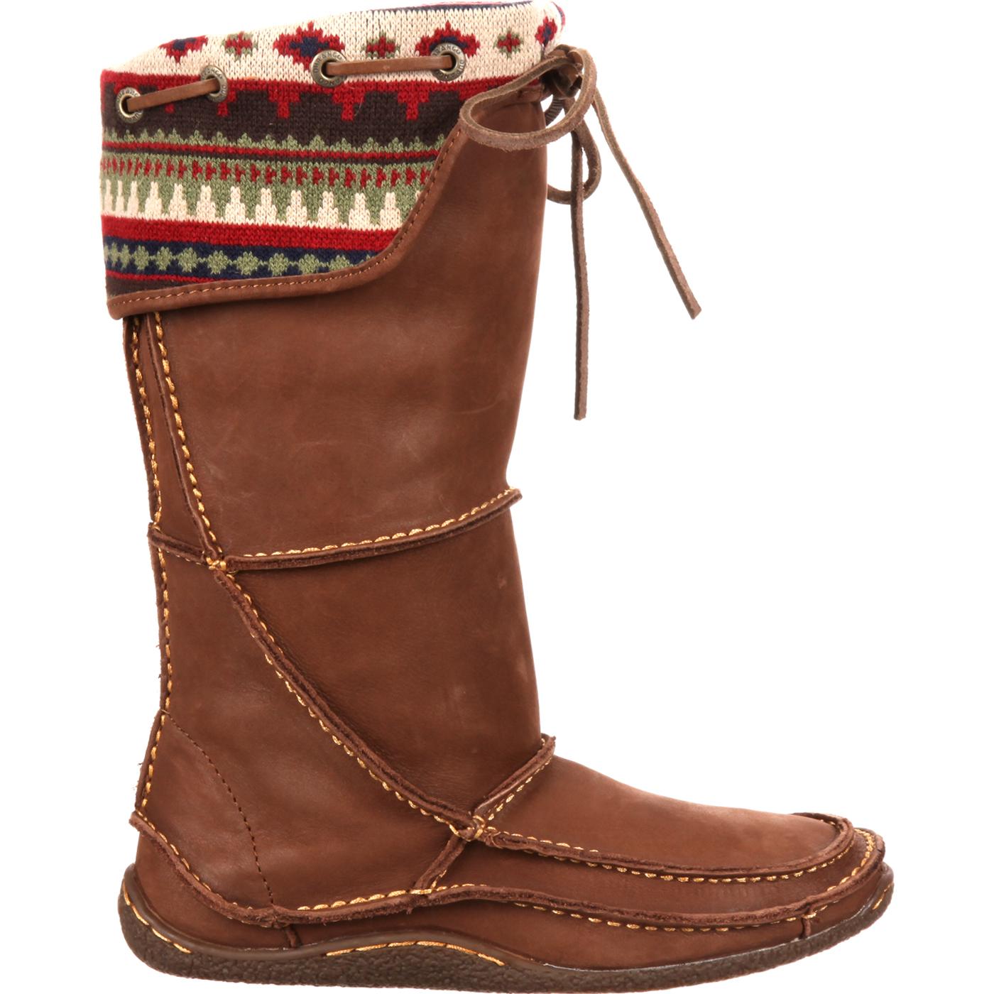 leather moc boots