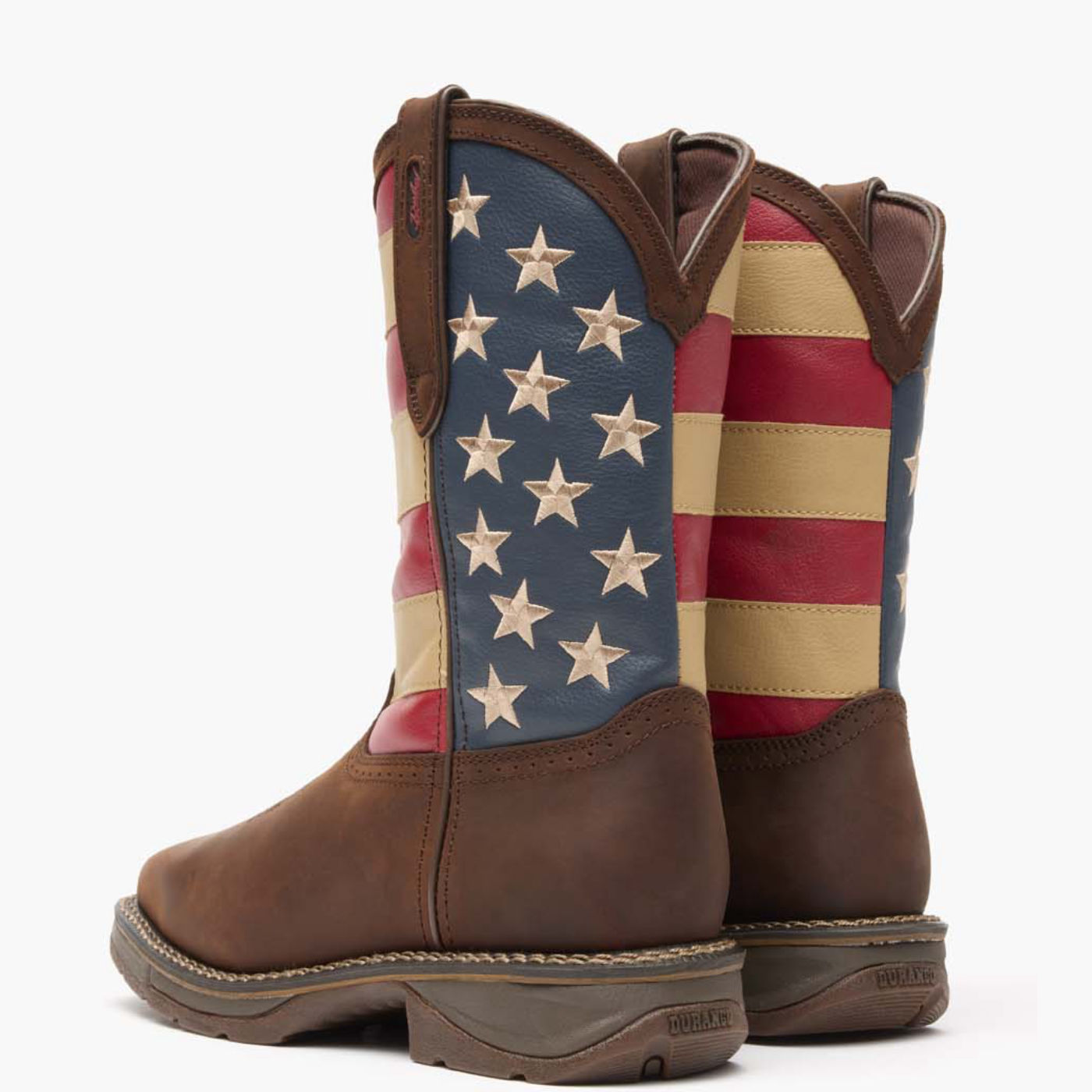 men's rebel distressed flag embroidery western boots