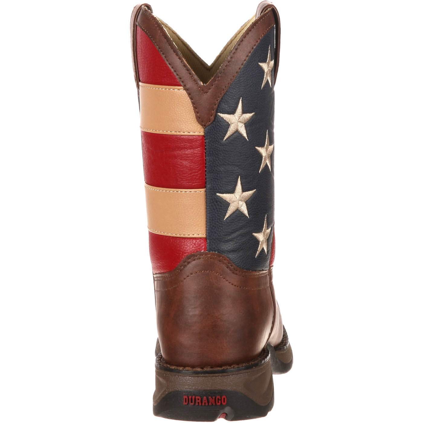Lil' Durango: Kids' brown and flag western boots, #BT245