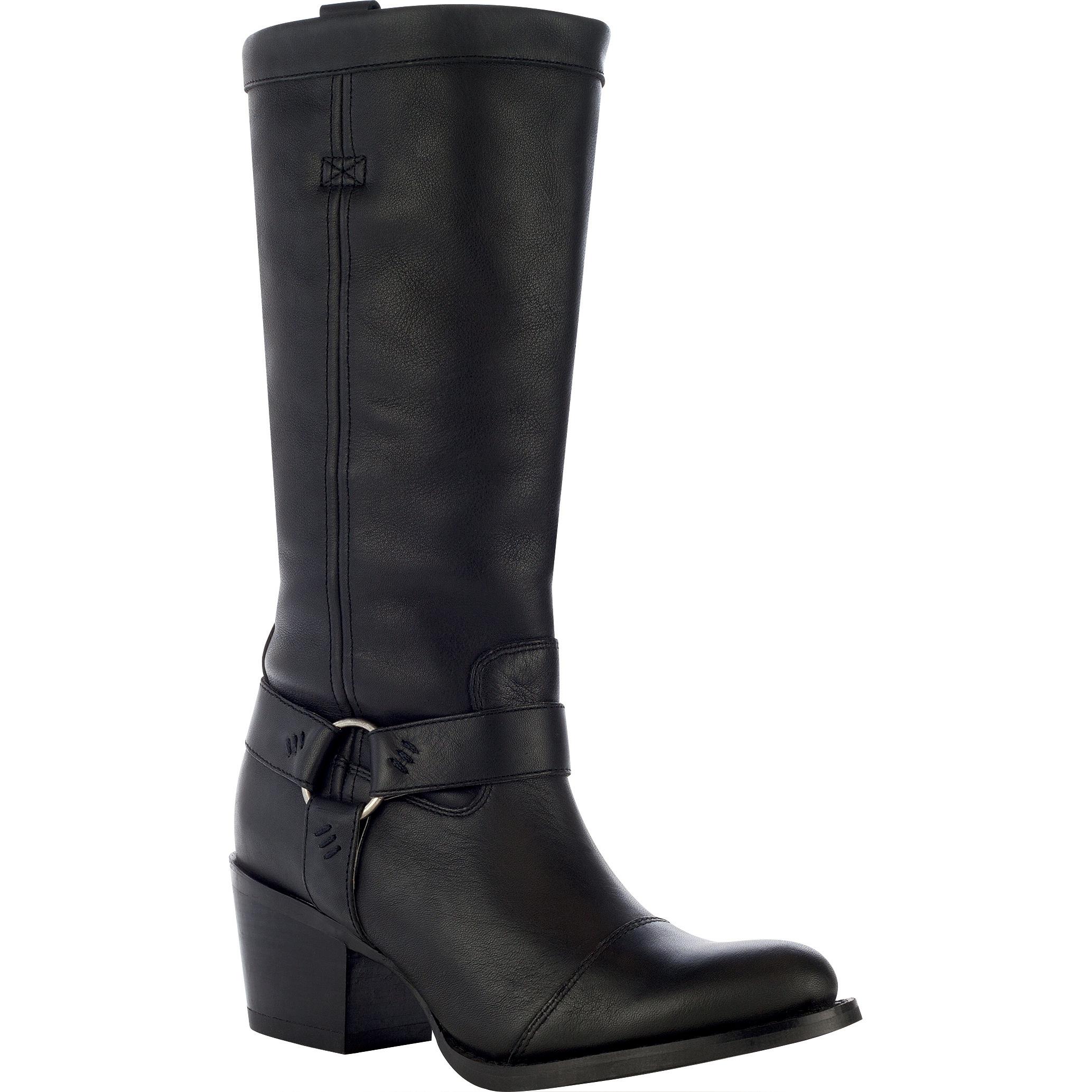Women's Tall Black Harness Boots - Durango City: Philly Collection ...